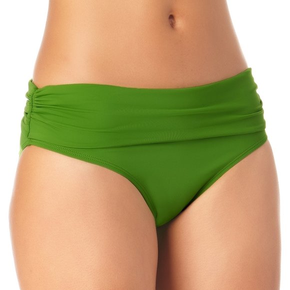 Anne Cole Signature Live in Color Convertible Bikini Bottom Green - Picture 1 of 6